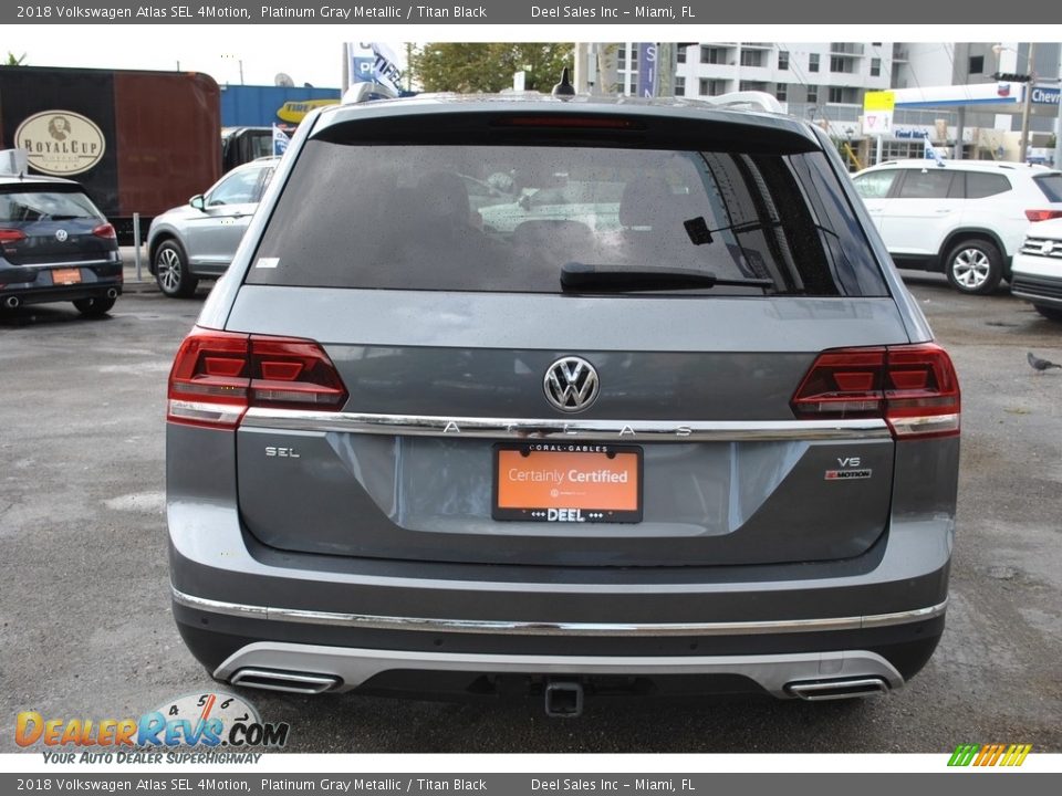 2018 Volkswagen Atlas SEL 4Motion Platinum Gray Metallic / Titan Black Photo #8