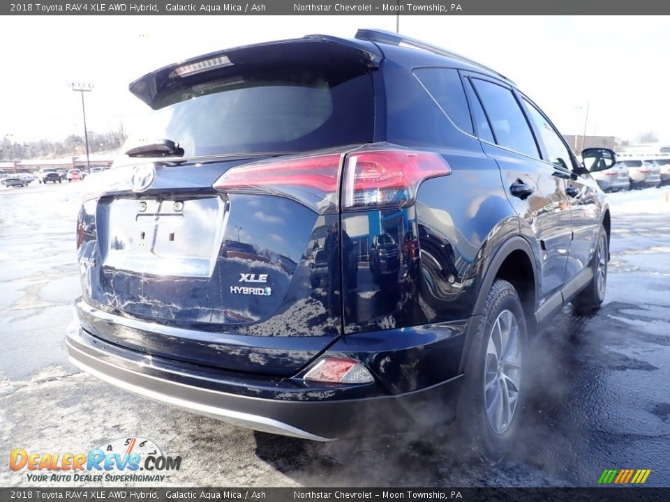 2018 Toyota RAV4 XLE AWD Hybrid Galactic Aqua Mica / Ash Photo #8