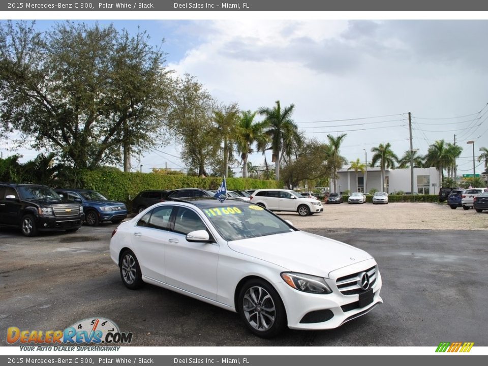 2015 Mercedes-Benz C 300 Polar White / Black Photo #1