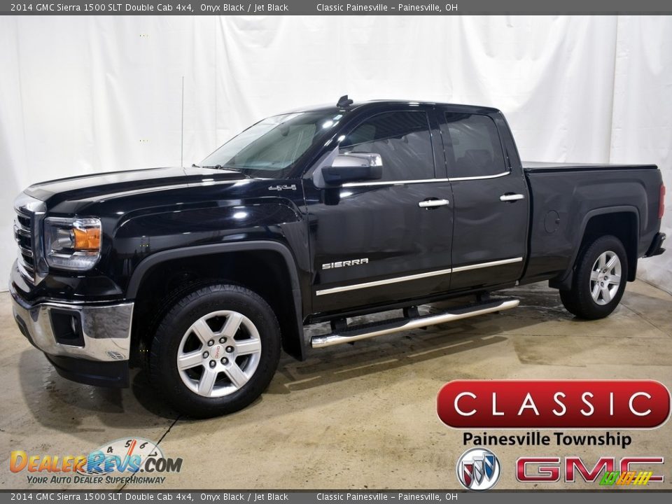 2014 GMC Sierra 1500 SLT Double Cab 4x4 Onyx Black / Jet Black Photo #1