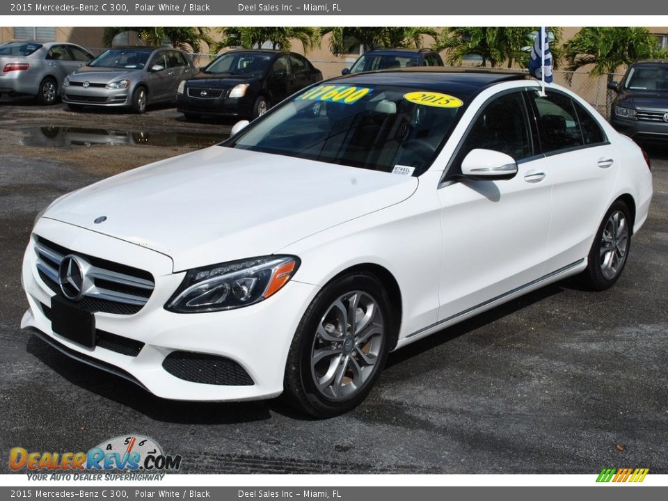 2015 Mercedes-Benz C 300 Polar White / Black Photo #4