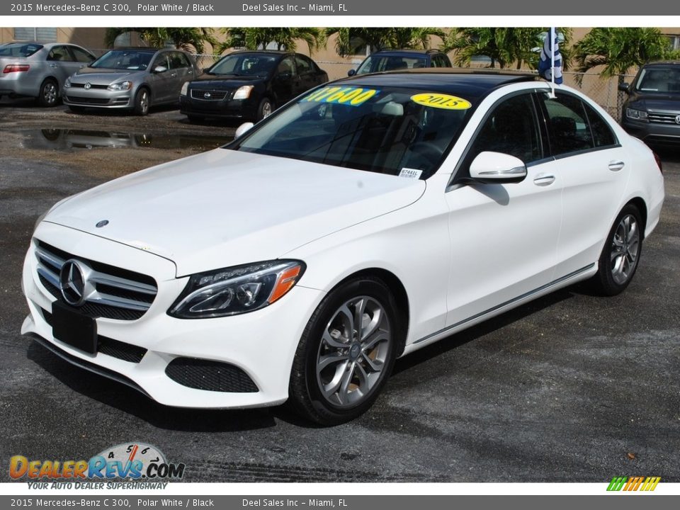 2015 Mercedes-Benz C 300 Polar White / Black Photo #4