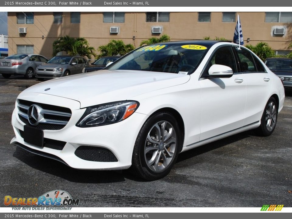 2015 Mercedes-Benz C 300 Polar White / Black Photo #5