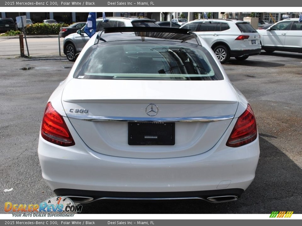 2015 Mercedes-Benz C 300 Polar White / Black Photo #8