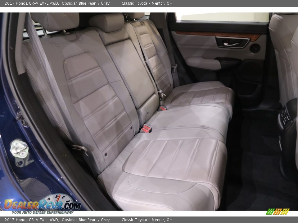 2017 Honda CR-V EX-L AWD Obsidian Blue Pearl / Gray Photo #17