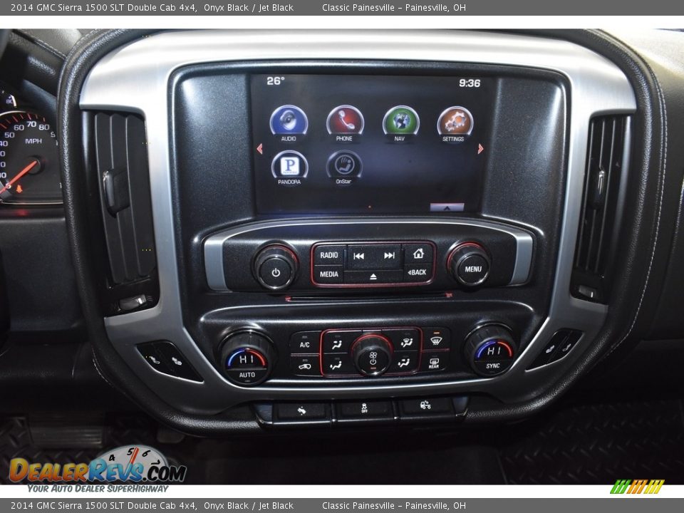 2014 GMC Sierra 1500 SLT Double Cab 4x4 Onyx Black / Jet Black Photo #13