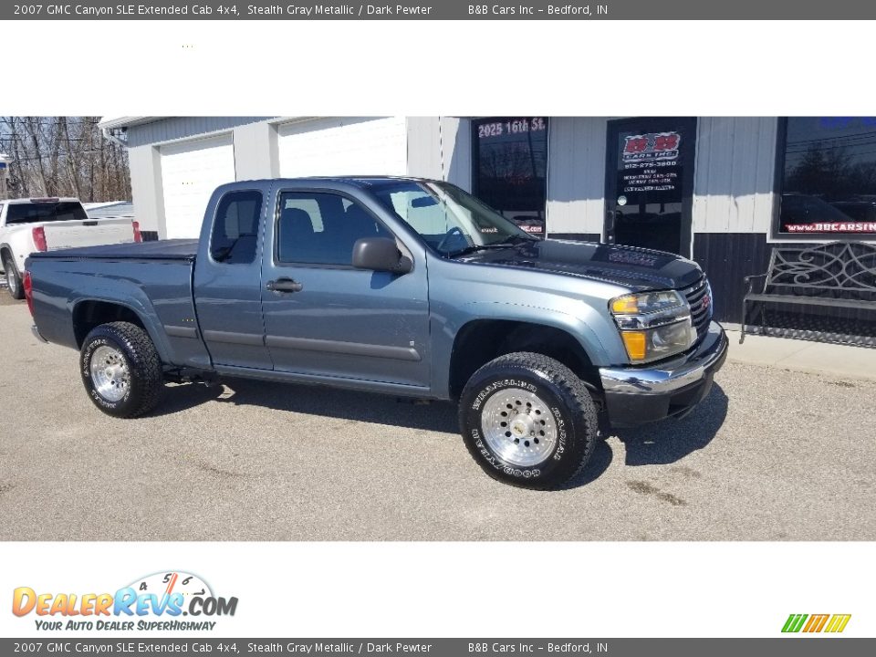 2007 GMC Canyon SLE Extended Cab 4x4 Stealth Gray Metallic / Dark Pewter Photo #1