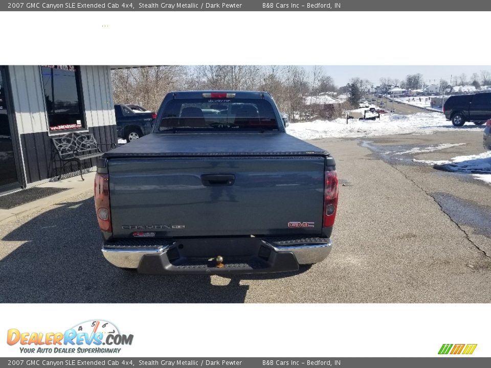 2007 GMC Canyon SLE Extended Cab 4x4 Stealth Gray Metallic / Dark Pewter Photo #3