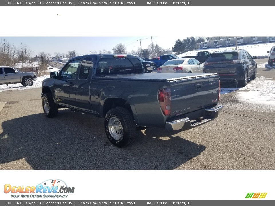 2007 GMC Canyon SLE Extended Cab 4x4 Stealth Gray Metallic / Dark Pewter Photo #4