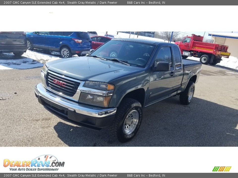 2007 GMC Canyon SLE Extended Cab 4x4 Stealth Gray Metallic / Dark Pewter Photo #5