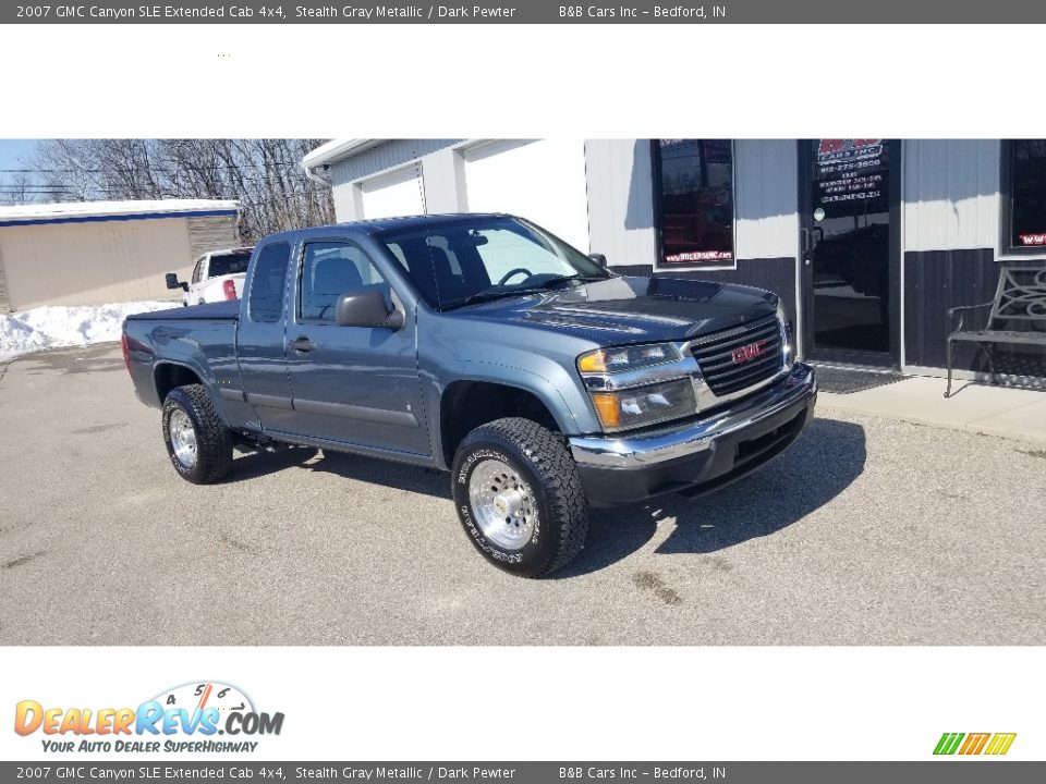 2007 GMC Canyon SLE Extended Cab 4x4 Stealth Gray Metallic / Dark Pewter Photo #7