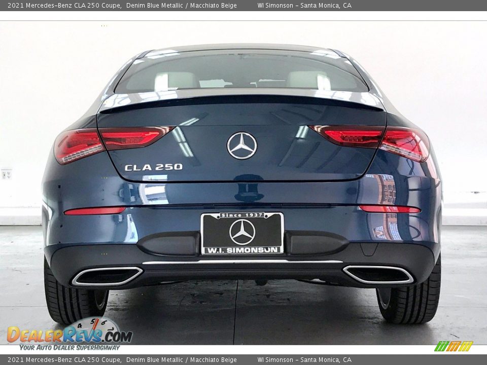 2021 Mercedes-Benz CLA 250 Coupe Denim Blue Metallic / Macchiato Beige Photo #3