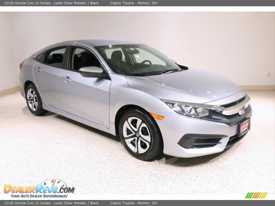 2018 Honda Civic LX Sedan Lunar Silver Metallic / Black Photo #1