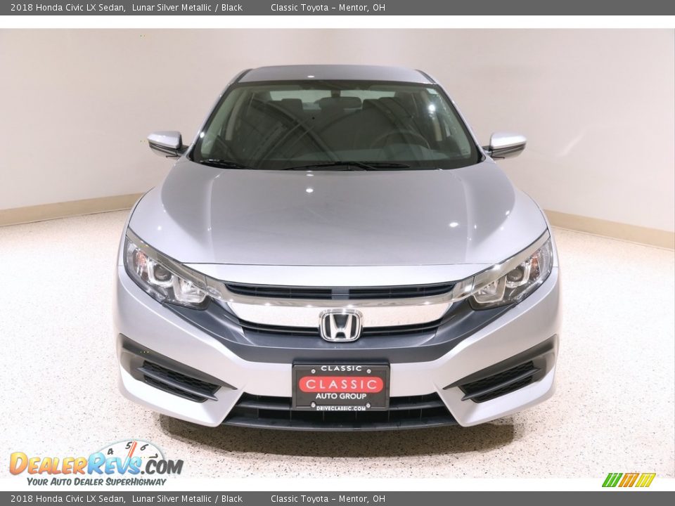 2018 Honda Civic LX Sedan Lunar Silver Metallic / Black Photo #2