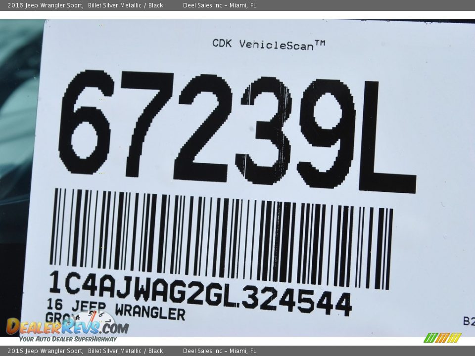 2016 Jeep Wrangler Sport Billet Silver Metallic / Black Photo #20
