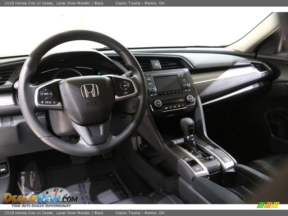 2018 Honda Civic LX Sedan Lunar Silver Metallic / Black Photo #6