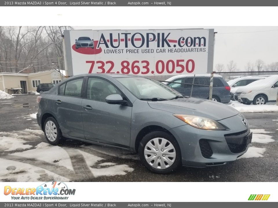 2013 Mazda MAZDA3 i Sport 4 Door Liquid Silver Metallic / Black Photo #1