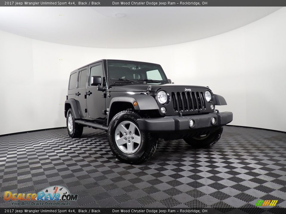 2017 Jeep Wrangler Unlimited Sport 4x4 Black / Black Photo #1