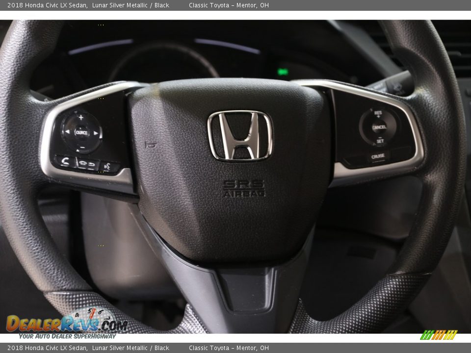 2018 Honda Civic LX Sedan Lunar Silver Metallic / Black Photo #7
