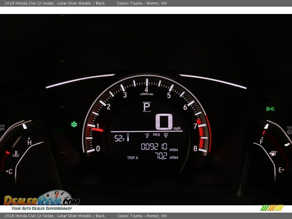2018 Honda Civic LX Sedan Lunar Silver Metallic / Black Photo #8