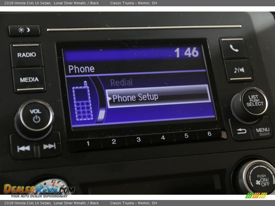 2018 Honda Civic LX Sedan Lunar Silver Metallic / Black Photo #11