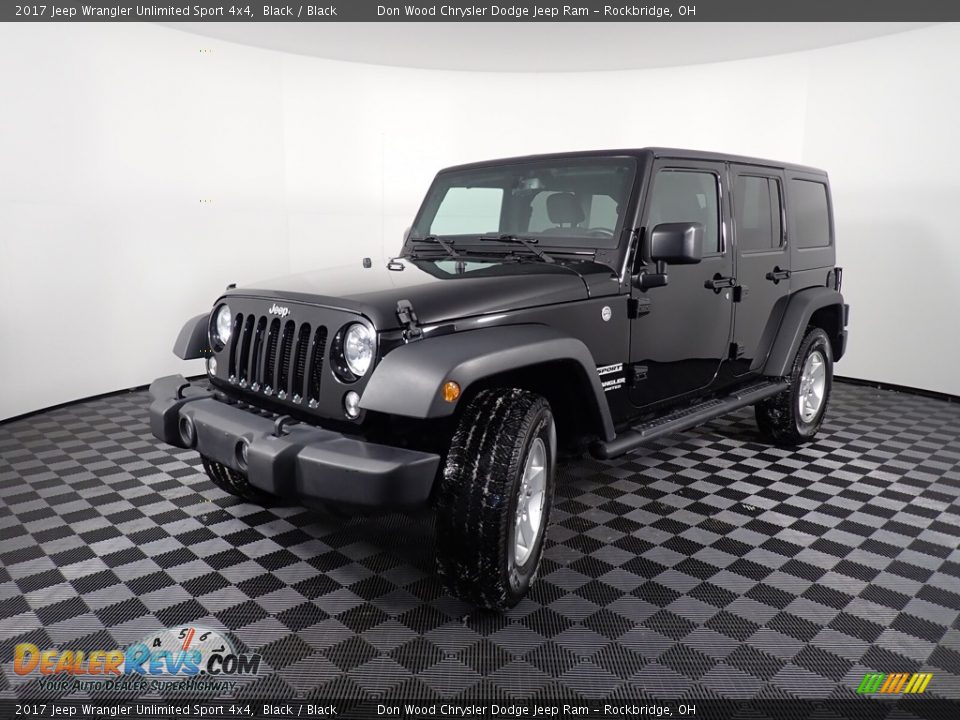 2017 Jeep Wrangler Unlimited Sport 4x4 Black / Black Photo #8