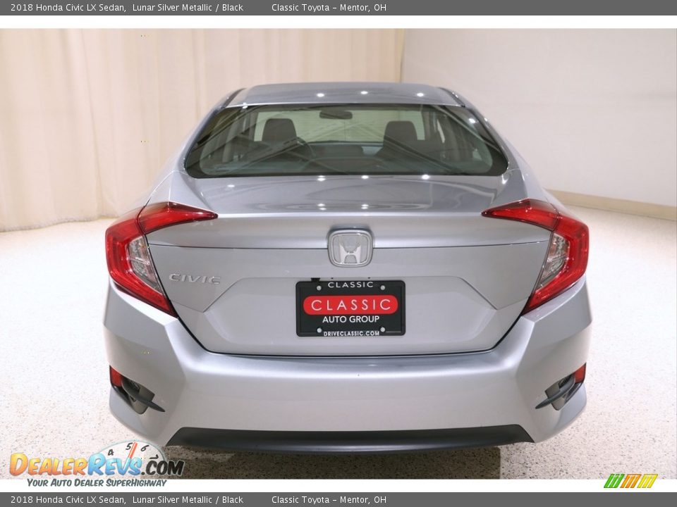 2018 Honda Civic LX Sedan Lunar Silver Metallic / Black Photo #19