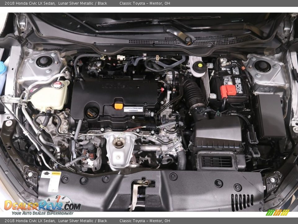 2018 Honda Civic LX Sedan Lunar Silver Metallic / Black Photo #20