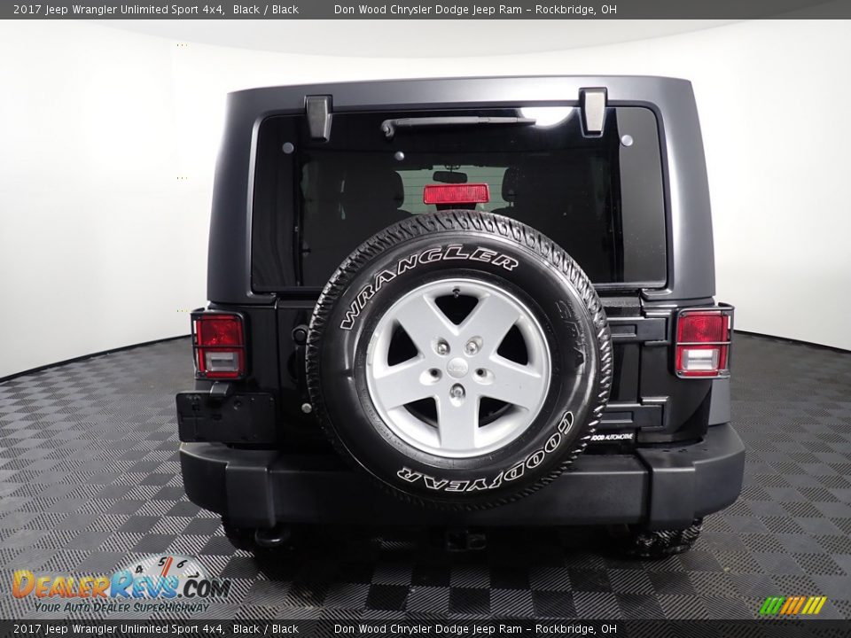2017 Jeep Wrangler Unlimited Sport 4x4 Black / Black Photo #12