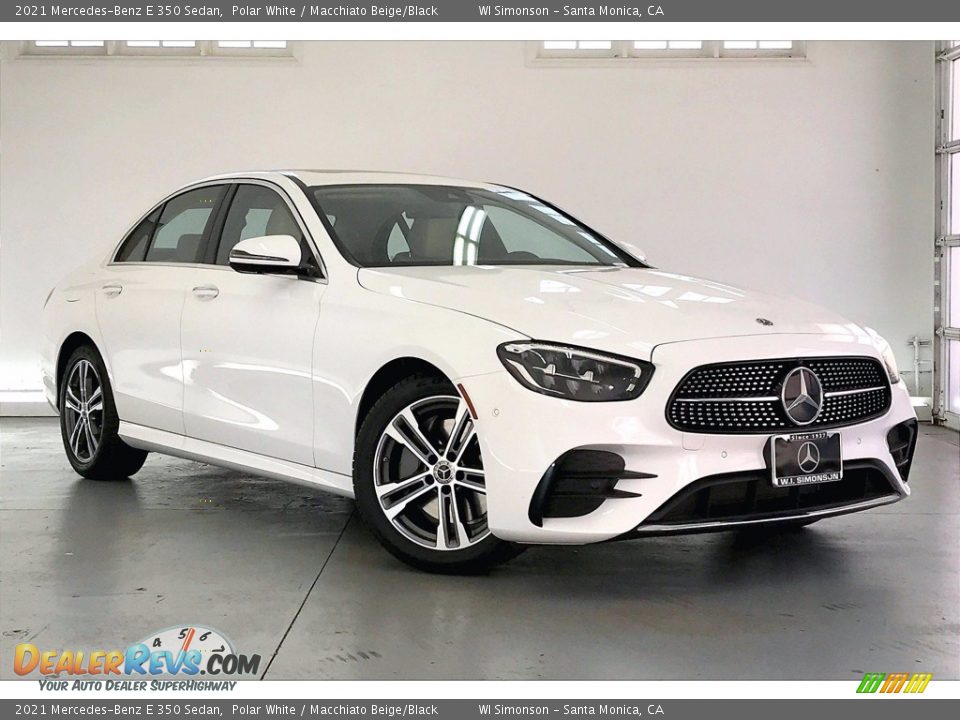 2021 Mercedes-Benz E 350 Sedan Polar White / Macchiato Beige/Black Photo #12