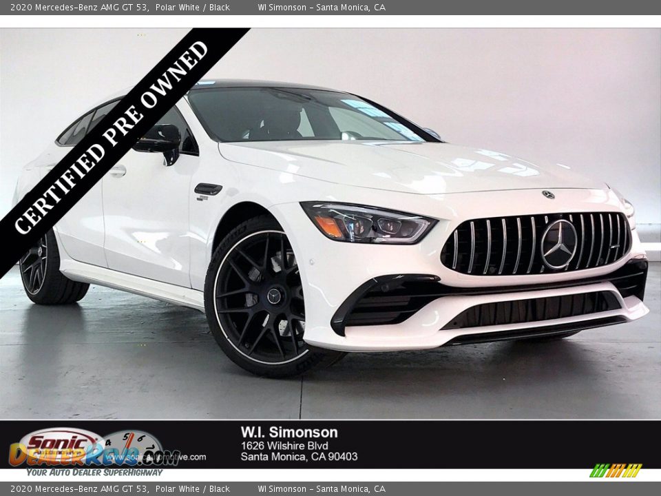 2020 Mercedes-Benz AMG GT 53 Polar White / Black Photo #1