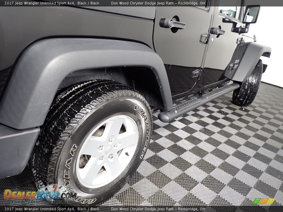 2017 Jeep Wrangler Unlimited Sport 4x4 Black / Black Photo #18