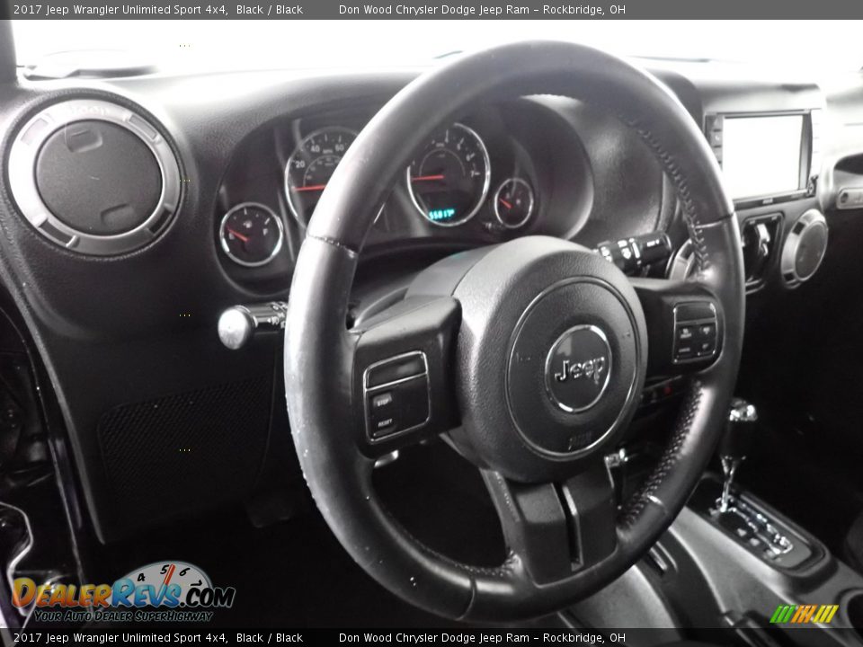 2017 Jeep Wrangler Unlimited Sport 4x4 Black / Black Photo #23