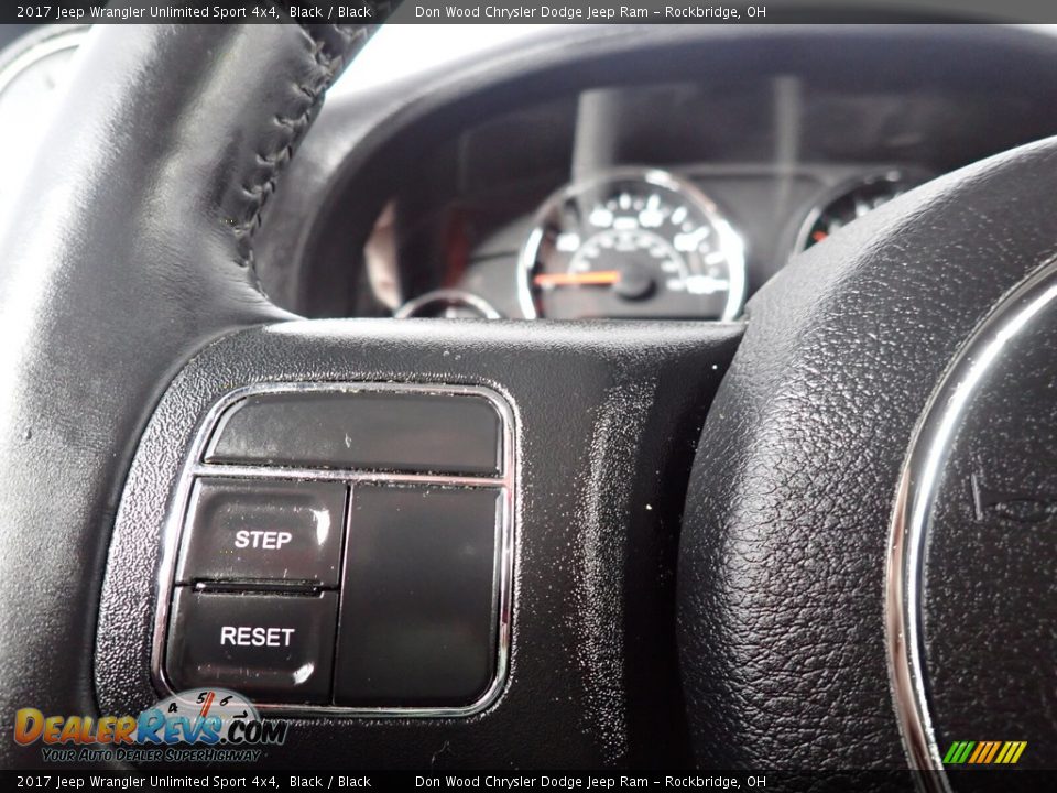 2017 Jeep Wrangler Unlimited Sport 4x4 Black / Black Photo #36