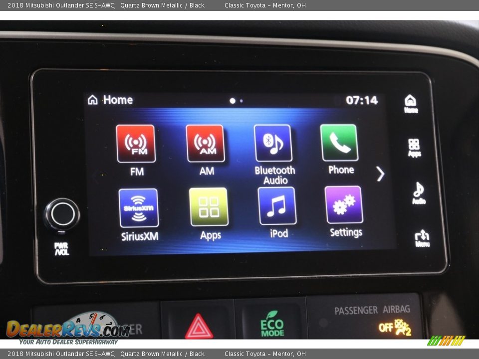 2018 Mitsubishi Outlander SE S-AWC Quartz Brown Metallic / Black Photo #13