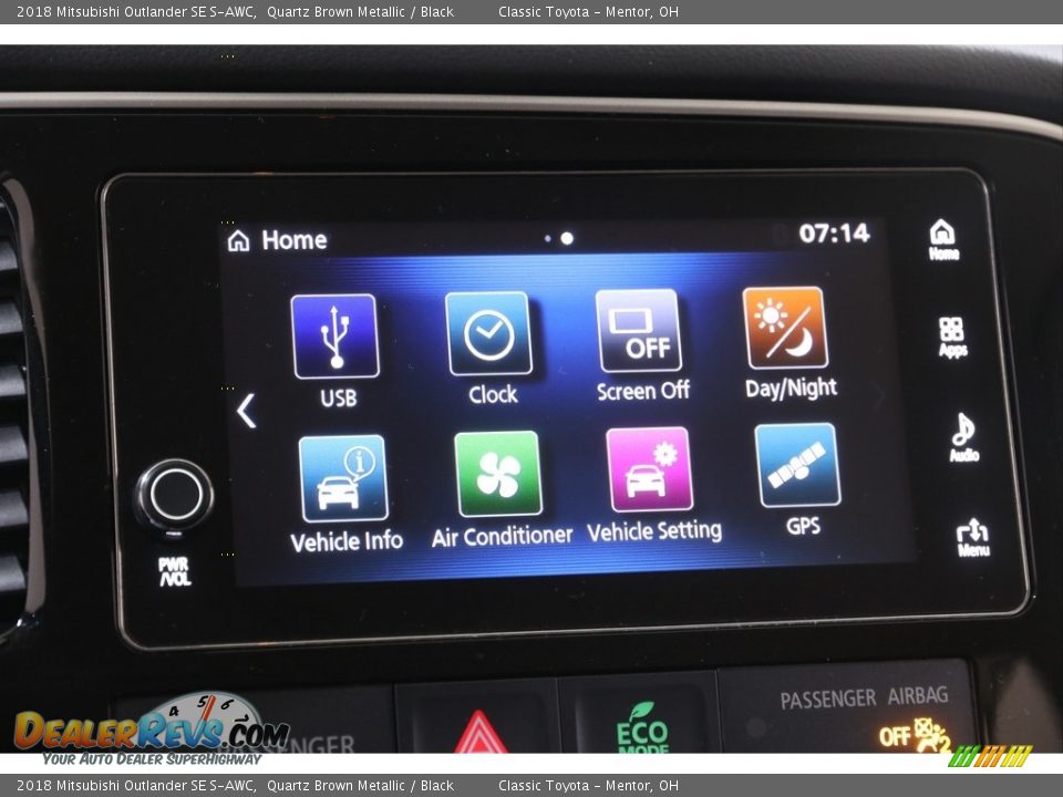 2018 Mitsubishi Outlander SE S-AWC Quartz Brown Metallic / Black Photo #14