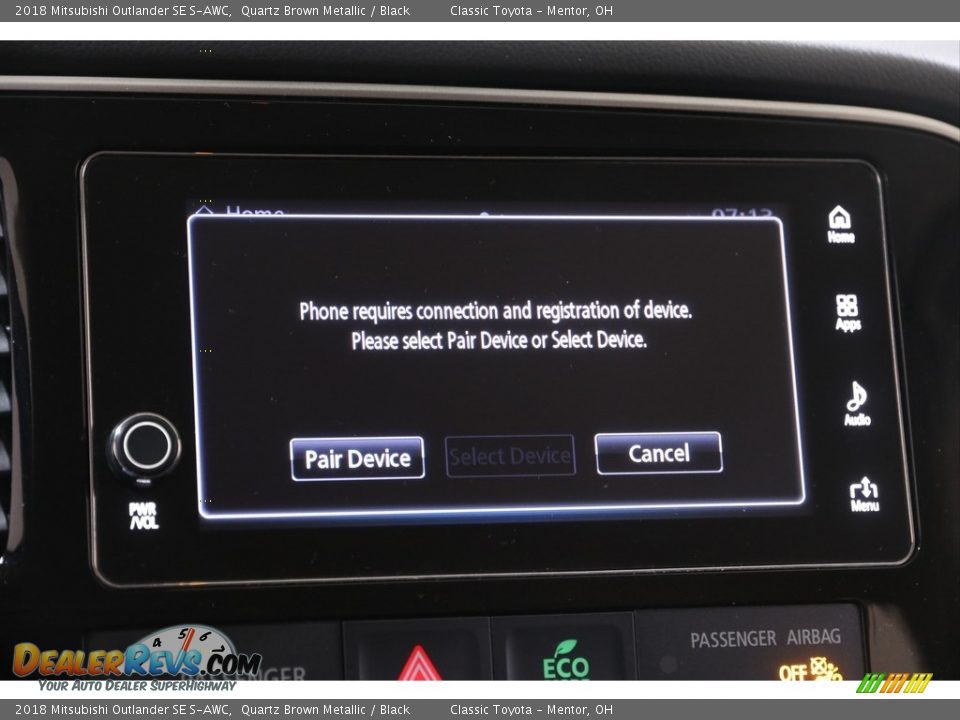 2018 Mitsubishi Outlander SE S-AWC Quartz Brown Metallic / Black Photo #16