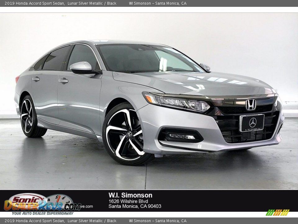 2019 Honda Accord Sport Sedan Lunar Silver Metallic / Black Photo #1
