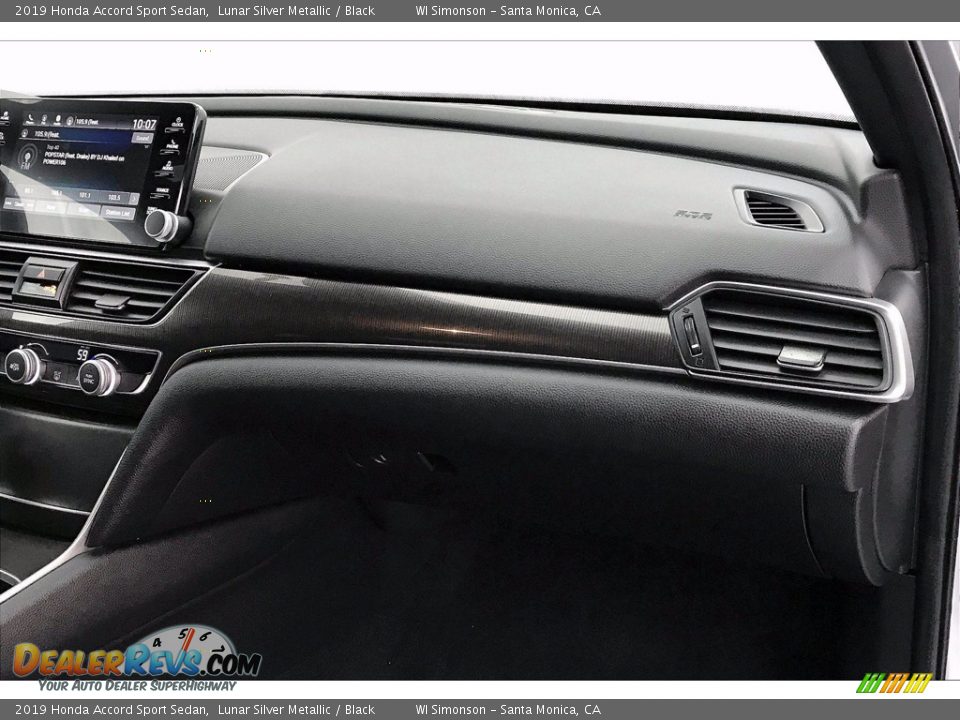 2019 Honda Accord Sport Sedan Lunar Silver Metallic / Black Photo #16