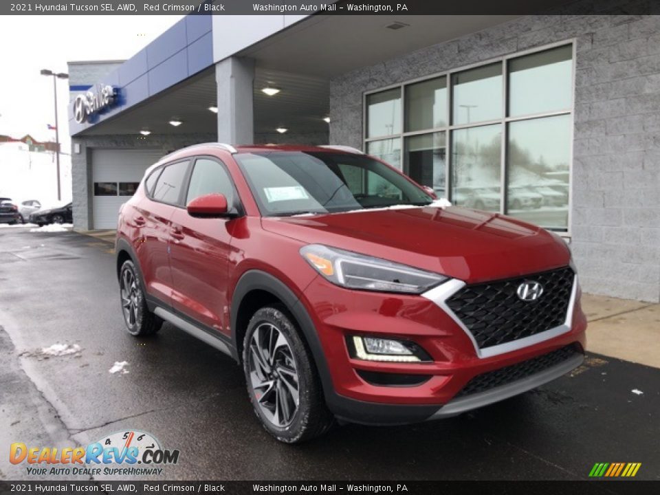 2021 Hyundai Tucson SEL AWD Red Crimson / Black Photo #1