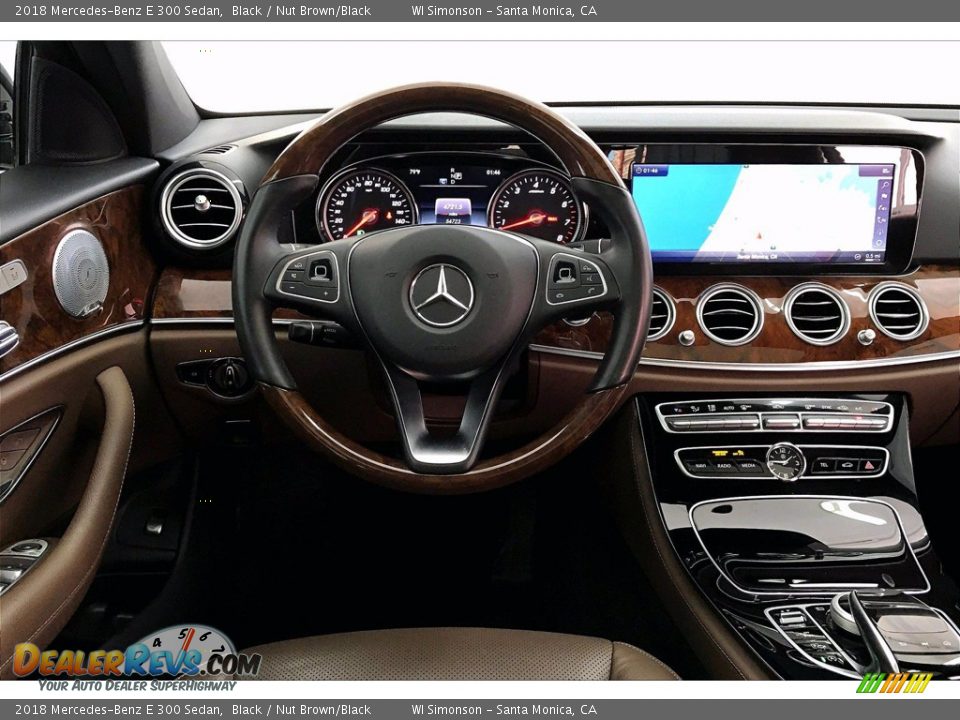 2018 Mercedes-Benz E 300 Sedan Black / Nut Brown/Black Photo #4