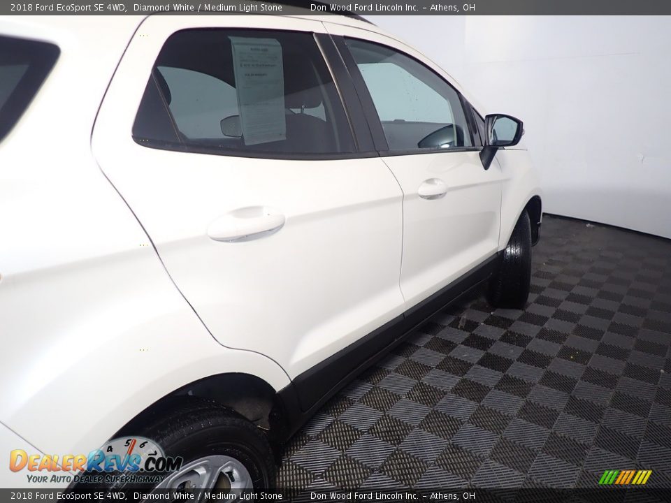2018 Ford EcoSport SE 4WD Diamond White / Medium Light Stone Photo #21