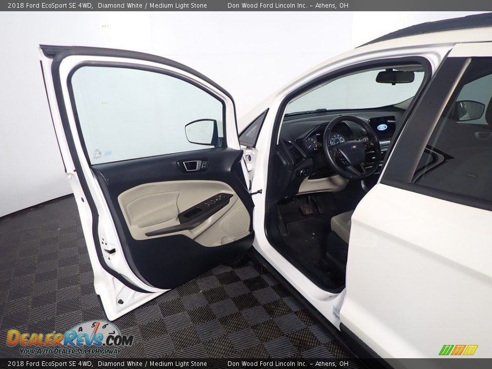 2018 Ford EcoSport SE 4WD Diamond White / Medium Light Stone Photo #22