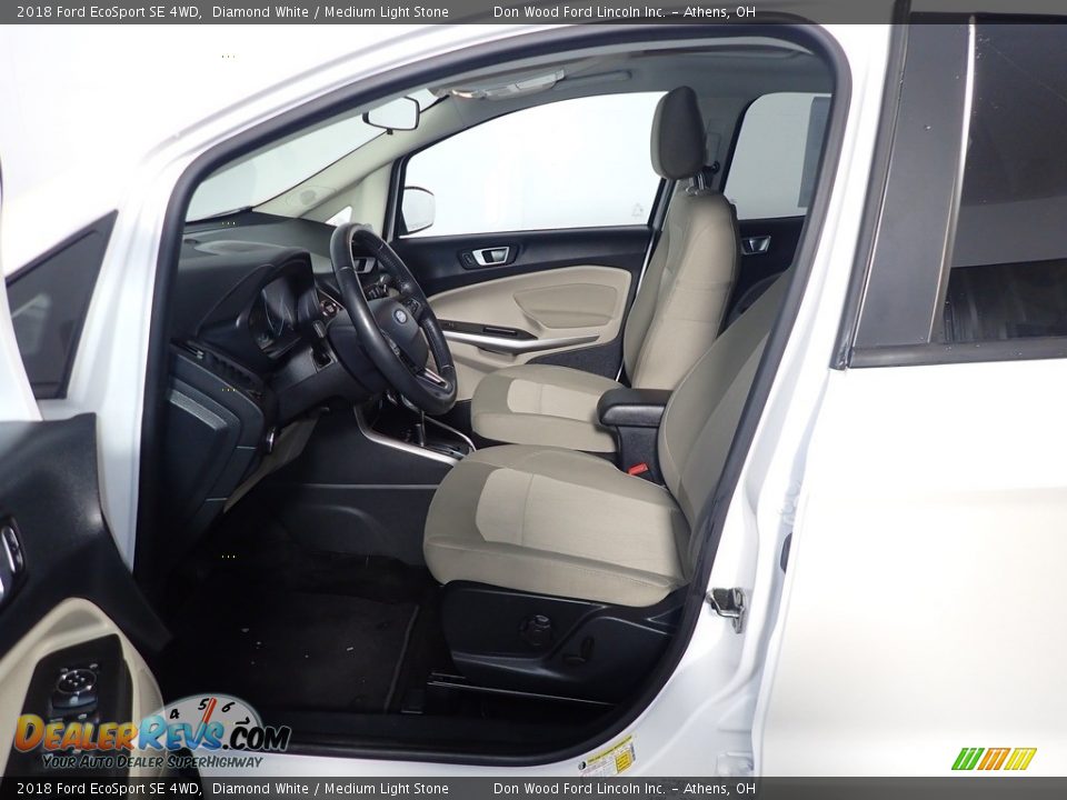 2018 Ford EcoSport SE 4WD Diamond White / Medium Light Stone Photo #24
