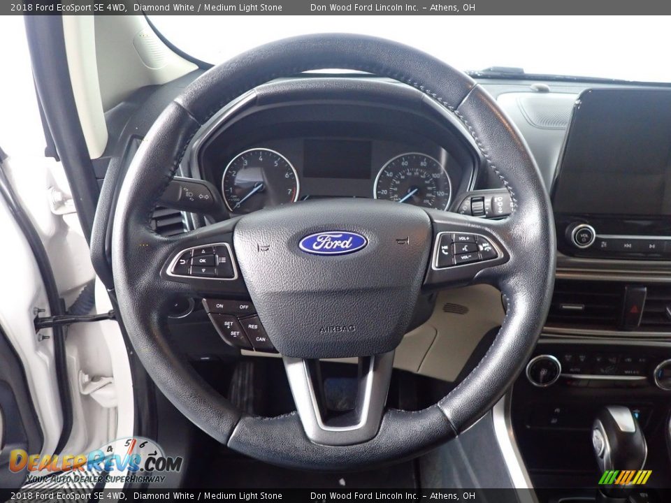 2018 Ford EcoSport SE 4WD Diamond White / Medium Light Stone Photo #29