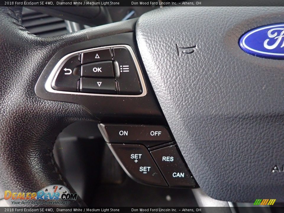 2018 Ford EcoSport SE 4WD Diamond White / Medium Light Stone Photo #31