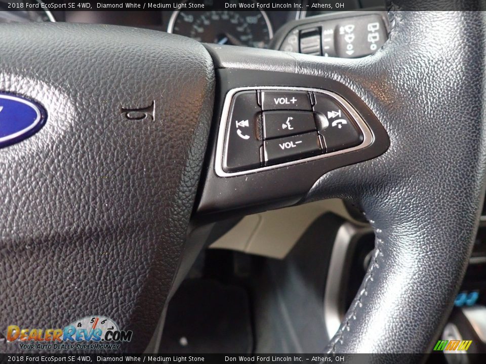 2018 Ford EcoSport SE 4WD Diamond White / Medium Light Stone Photo #32
