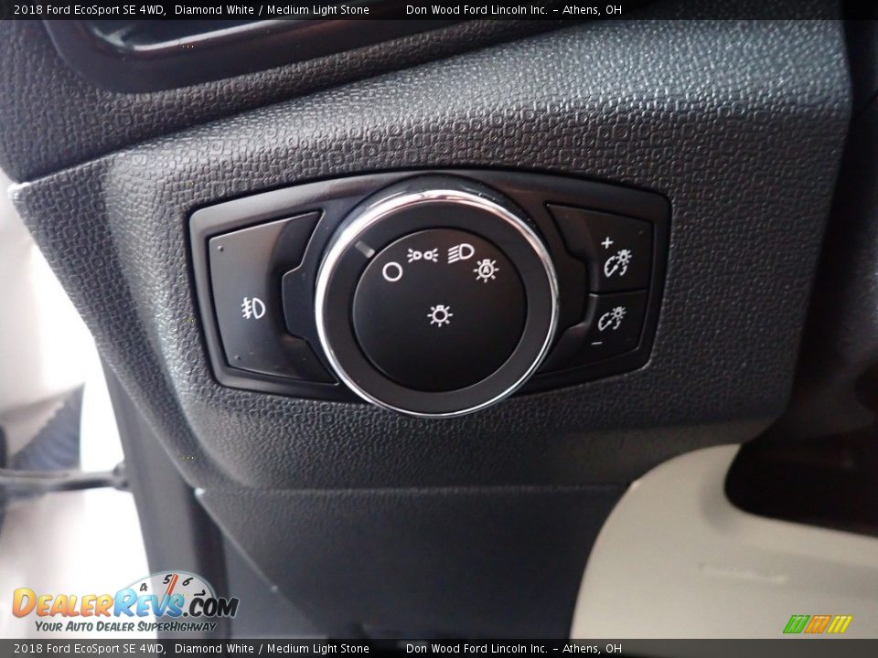 2018 Ford EcoSport SE 4WD Diamond White / Medium Light Stone Photo #33