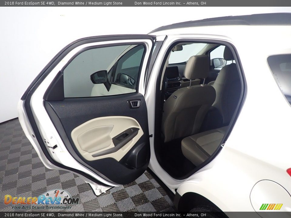 2018 Ford EcoSport SE 4WD Diamond White / Medium Light Stone Photo #36