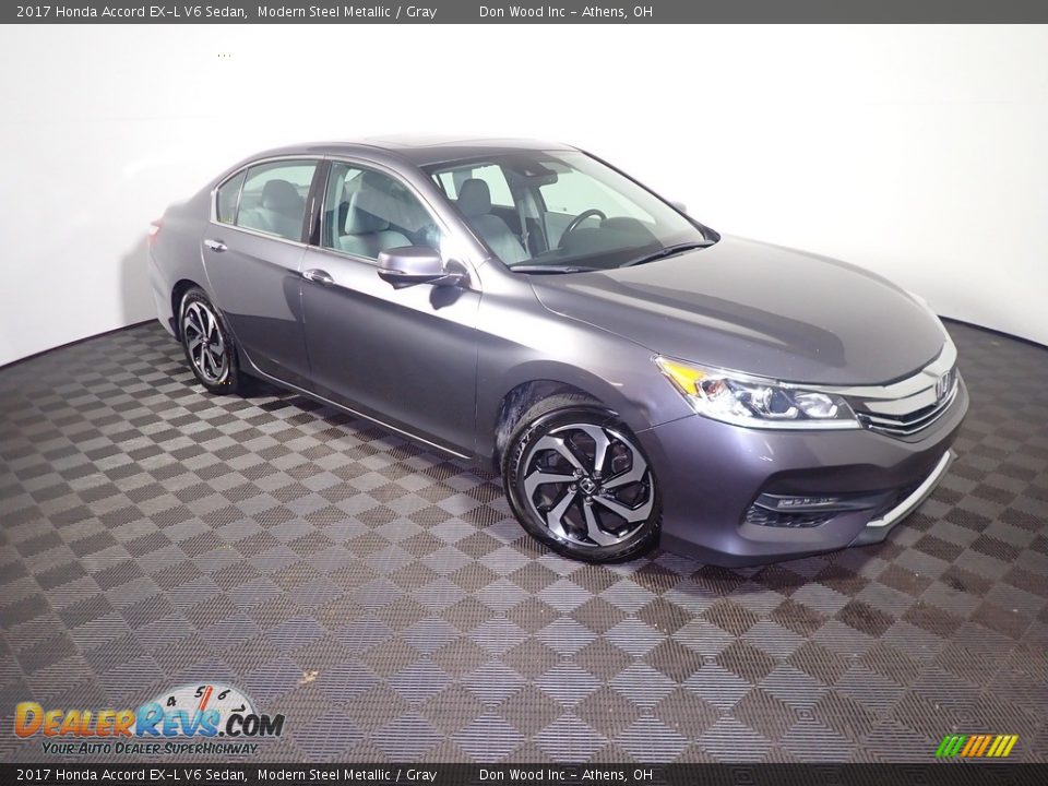 2017 Honda Accord EX-L V6 Sedan Modern Steel Metallic / Gray Photo #7